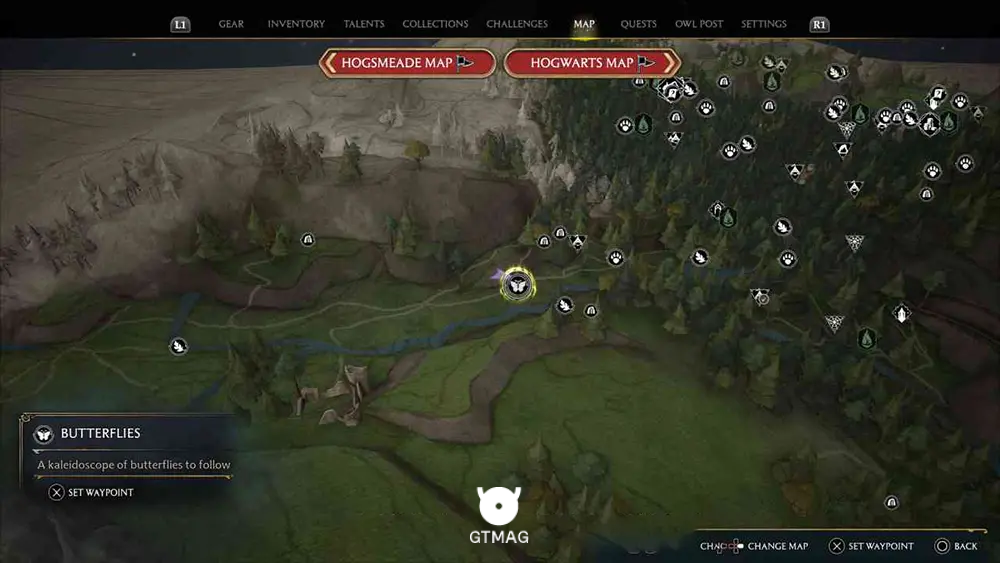 NORTH HOGWARTS REGION - 1 BUTTERFLY - مکان تمام پروانهها در Hogwarts Legacy