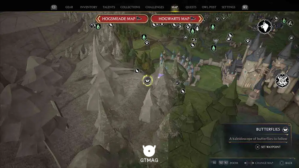 SOUTH HOGWARTS REGION - 2 BUTTERFLIES - مکان تمام پروانهها در Hogwarts Legacy
