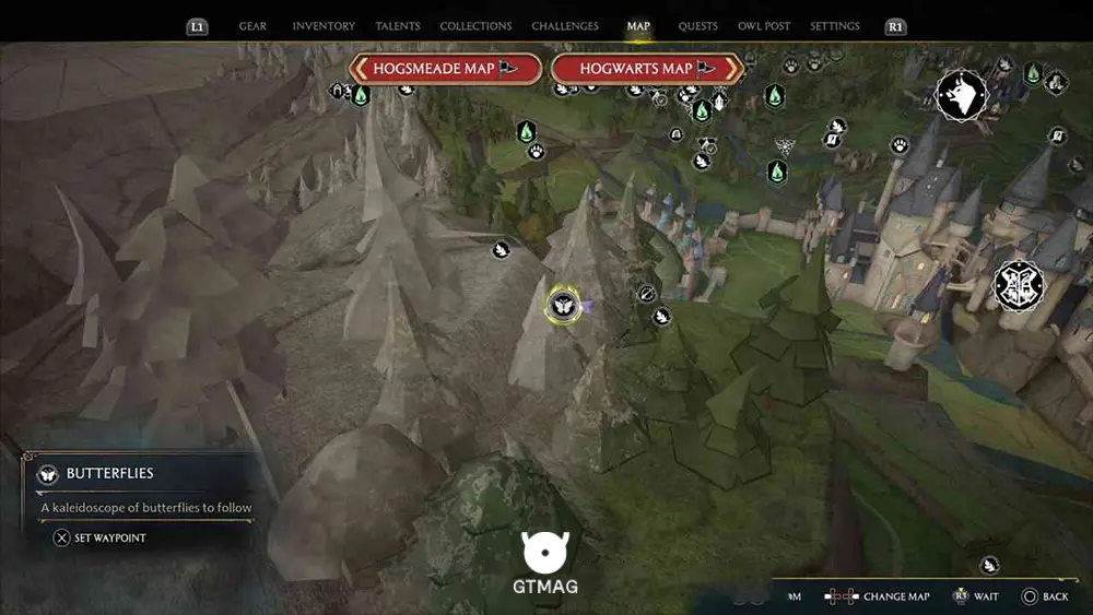 SOUTH HOGWARTS REGION - 2 BUTTERFLIES - مکان تمام پروانهها در Hogwarts Legacy