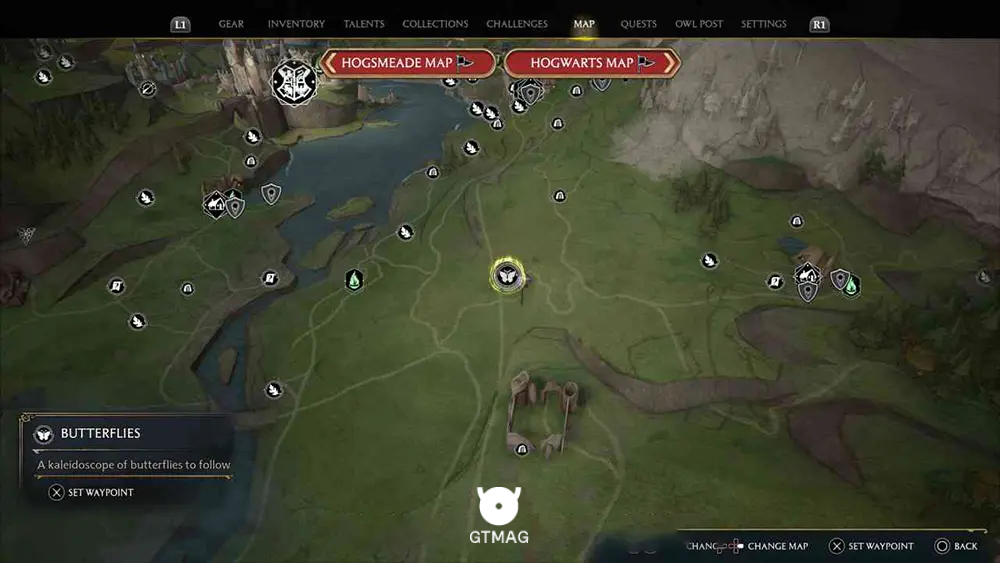 HOGWARTS VALLEY - 3 BUTTERFLIES - مکان تمام پروانهها در Hogwarts Legacy