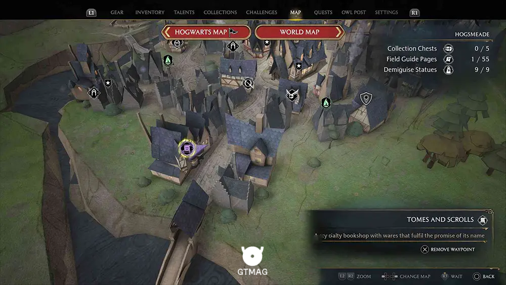 Hogsmeade - تمام مکانهای Field Guide Pages در Hogwarts Legacy