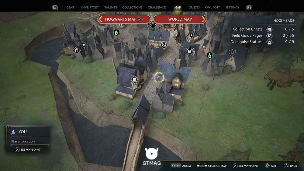 Hogsmeade - تمام مکانهای Field Guide Pages در Hogwarts Legacy