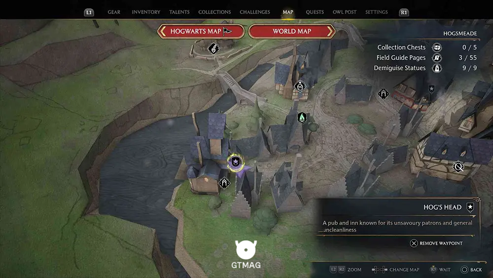 Hogsmeade - تمام مکانهای Field Guide Pages در Hogwarts Legacy