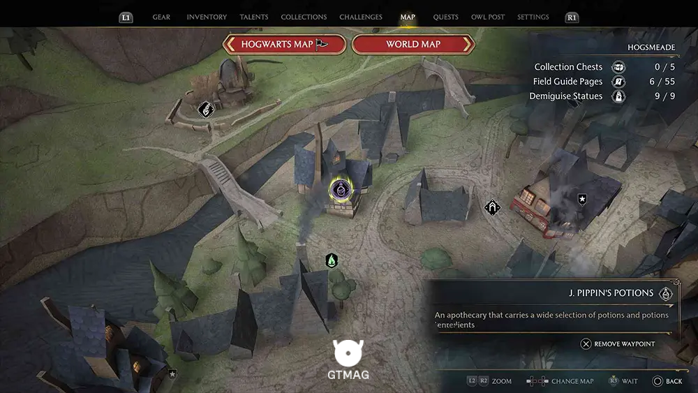 Hogsmeade - تمام مکانهای Field Guide Pages در Hogwarts Legacy