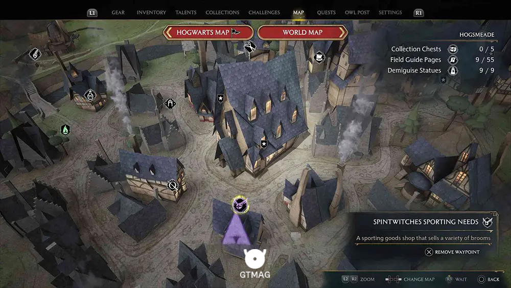 Hogsmeade - تمام مکانهای Field Guide Pages در Hogwarts Legacy