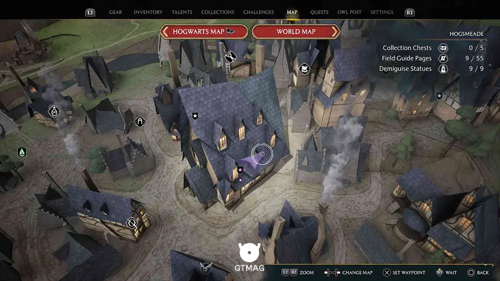 Hogsmeade - تمام مکانهای Field Guide Pages در Hogwarts Legacy