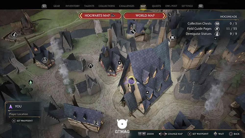 Hogsmeade - تمام مکانهای Field Guide Pages در Hogwarts Legacy