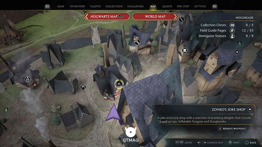 Hogsmeade - تمام مکانهای Field Guide Pages در Hogwarts Legacy