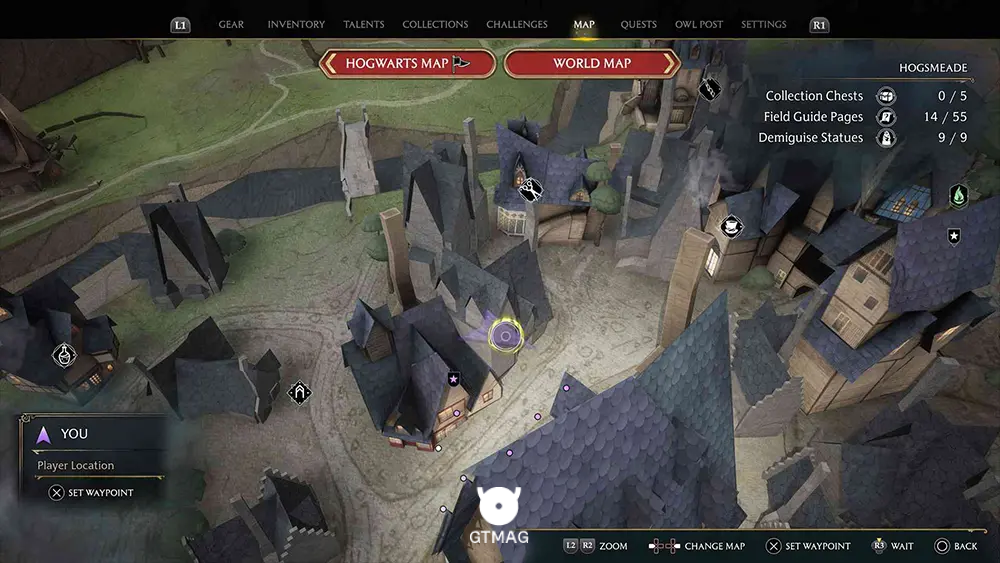 Hogsmeade - تمام مکانهای Field Guide Pages در Hogwarts Legacy