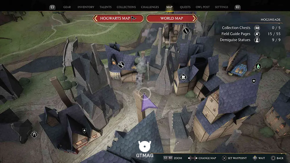 Hogsmeade - تمام مکانهای Field Guide Pages در Hogwarts Legacy