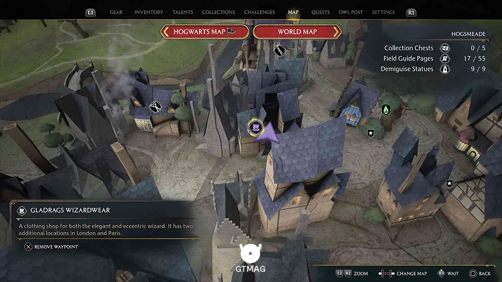 Hogsmeade - تمام مکانهای Field Guide Pages در Hogwarts Legacy