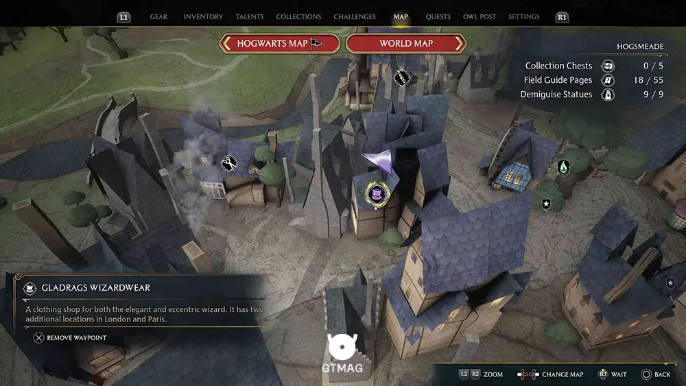 Hogsmeade - تمام مکانهای Field Guide Pages در Hogwarts Legacy