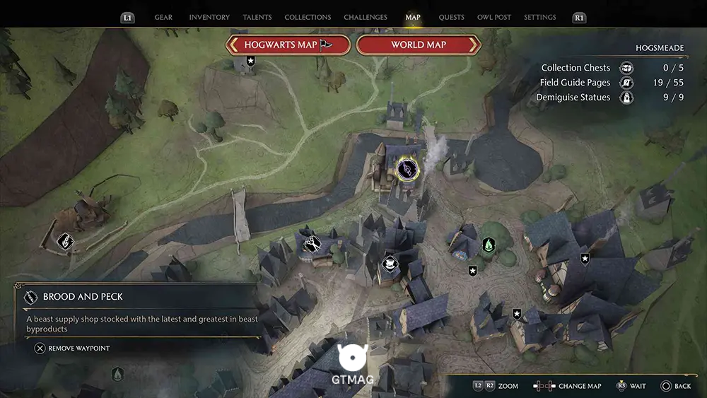 Hogsmeade - تمام مکانهای Field Guide Pages در Hogwarts Legacy