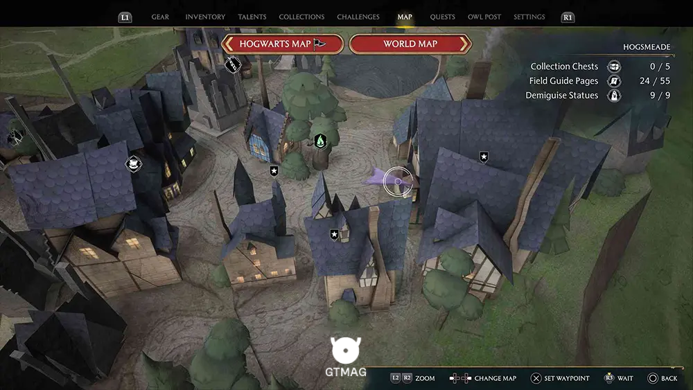 Hogsmeade - تمام مکانهای Field Guide Pages در Hogwarts Legacy