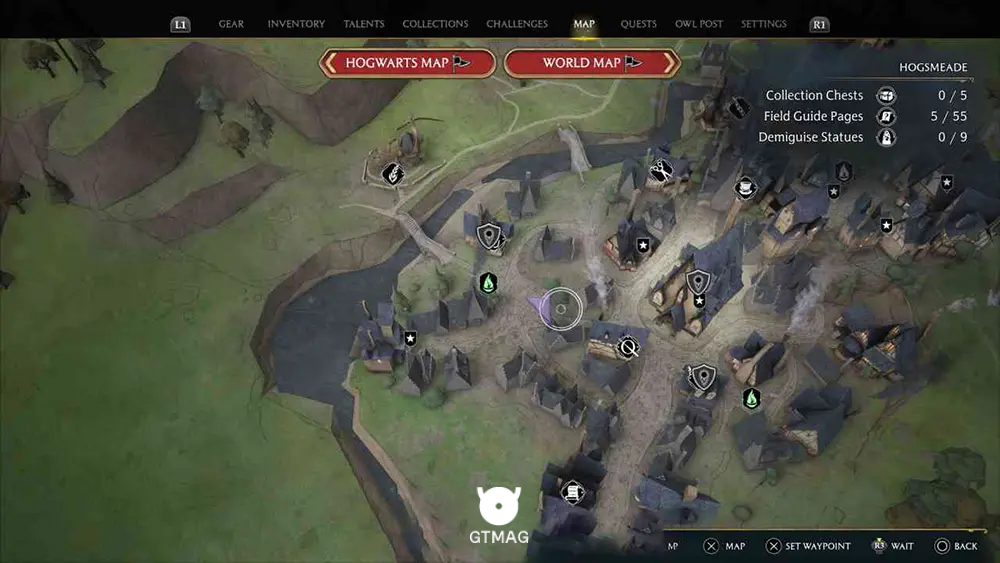Hogsmeade - تمام مکانهای Field Guide Pages در Hogwarts Legacy