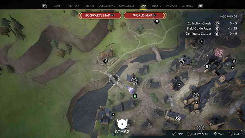 Hogsmeade - تمام مکانهای Field Guide Pages در Hogwarts Legacy