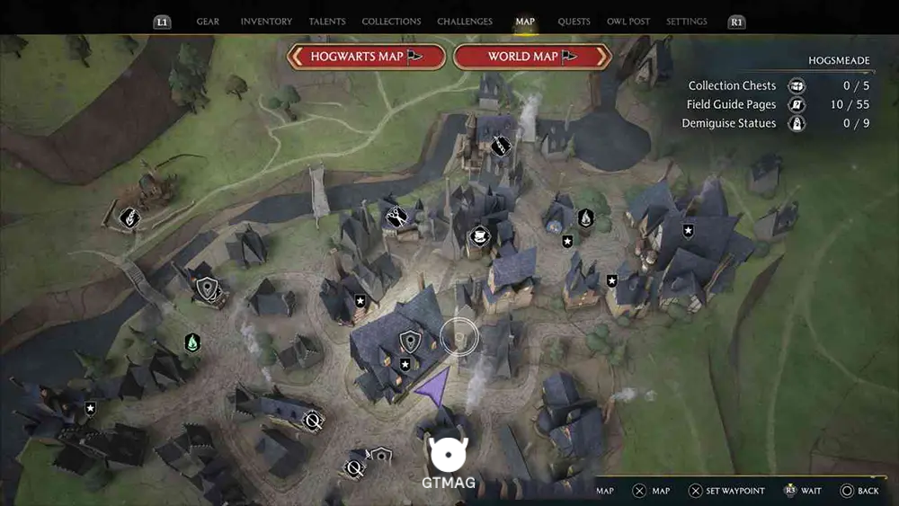 Hogsmeade - تمام مکانهای Field Guide Pages در Hogwarts Legacy