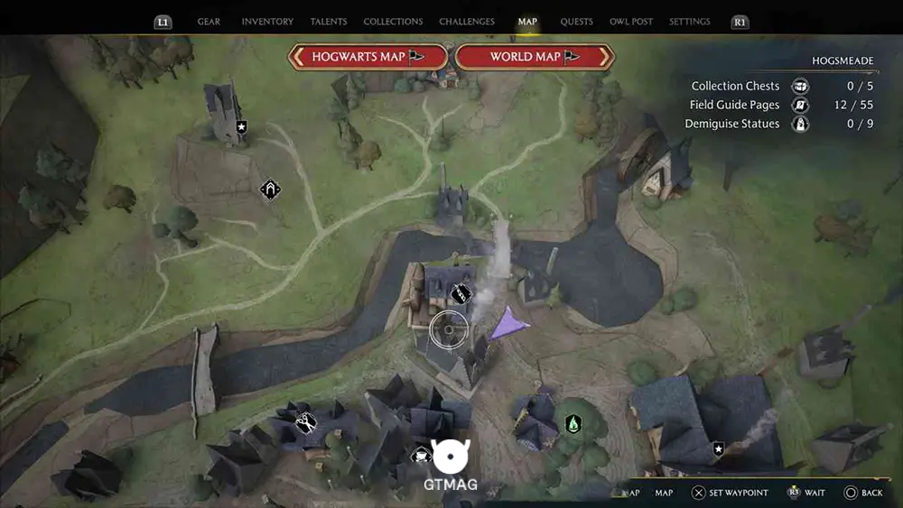 Hogsmeade - تمام مکانهای Field Guide Pages در Hogwarts Legacy