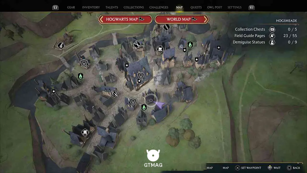 Hogsmeade - تمام مکانهای Field Guide Pages در Hogwarts Legacy