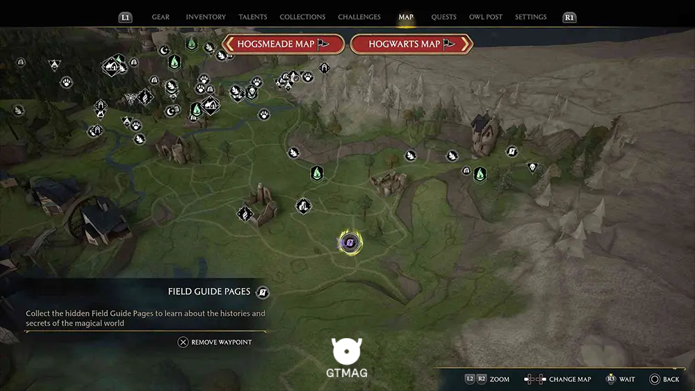 The Highlands - Hogsmeade Valley - تمام مکانهای Field Guide Pages در Hogwarts Legacy