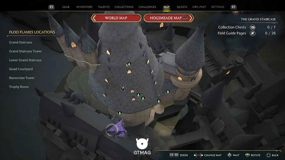 Hogwarts - The Grand Staircase - تمام مکانهای Field Guide Pages در Hogwarts Legacy