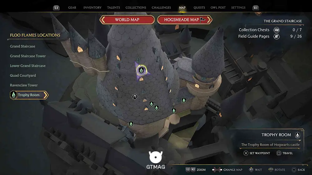 Hogwarts - The Grand Staircase - تمام مکانهای Field Guide Pages در Hogwarts Legacy