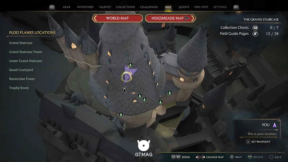 Hogwarts - The Grand Staircase - تمام مکانهای Field Guide Pages در Hogwarts Legacy