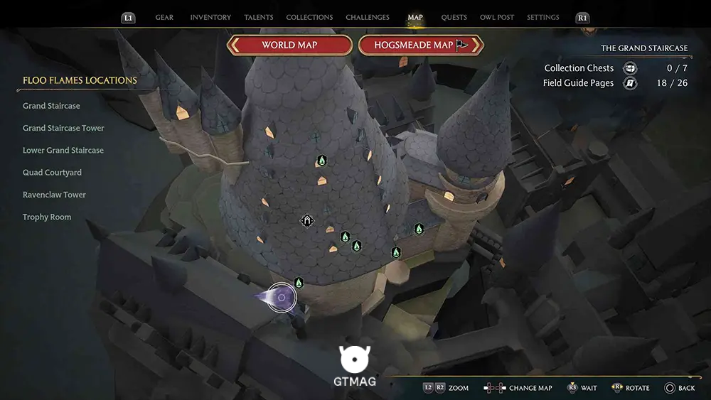 Hogwarts - The Great Hall - تمام مکانهای Field Guide Pages در Hogwarts Legacy