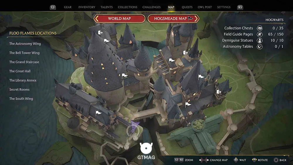 Hogwarts - The Great Hall - تمام مکانهای Field Guide Pages در Hogwarts Legacy