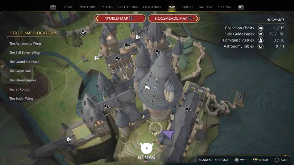 Hogwarts - The Great Hall - تمام مکانهای Field Guide Pages در Hogwarts Legacy