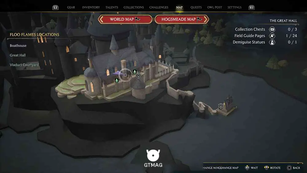 Hogwarts - The Great Hall - تمام مکانهای Field Guide Pages در Hogwarts Legacy