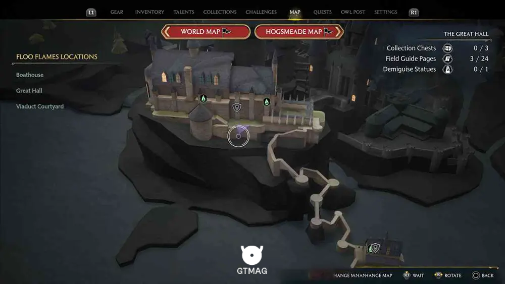 Hogwarts - The Great Hall - تمام مکانهای Field Guide Pages در Hogwarts Legacy