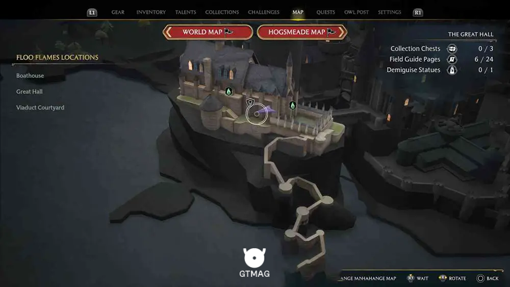 Hogwarts - The Great Hall - تمام مکانهای Field Guide Pages در Hogwarts Legacy
