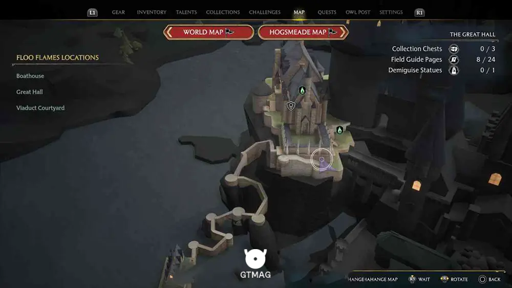 Hogwarts - The Great Hall - تمام مکانهای Field Guide Pages در Hogwarts Legacy