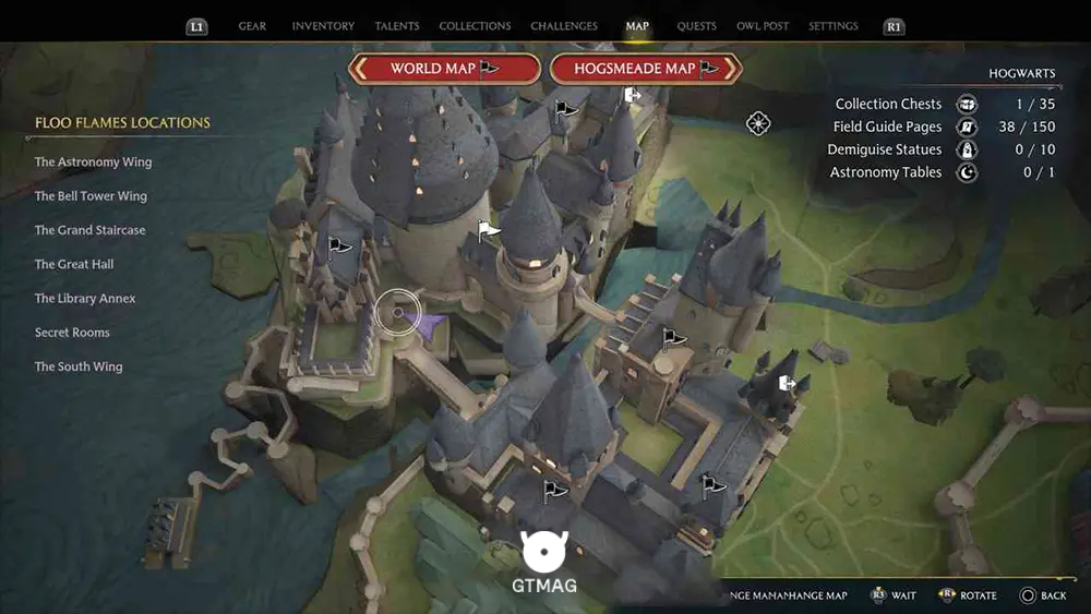 Hogwarts - The Great Hall - تمام مکانهای Field Guide Pages در Hogwarts Legacy