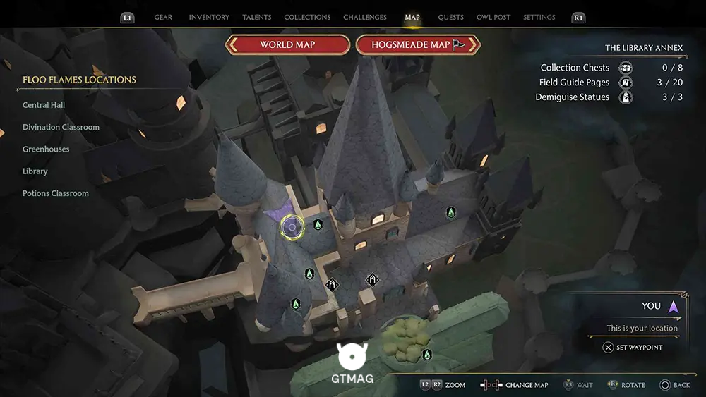 Hogwarts - The Library Annex - تمام مکانهای Field Guide Pages در Hogwarts Legacy