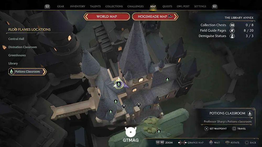 Hogwarts - The Library Annex - تمام مکانهای Field Guide Pages در Hogwarts Legacy