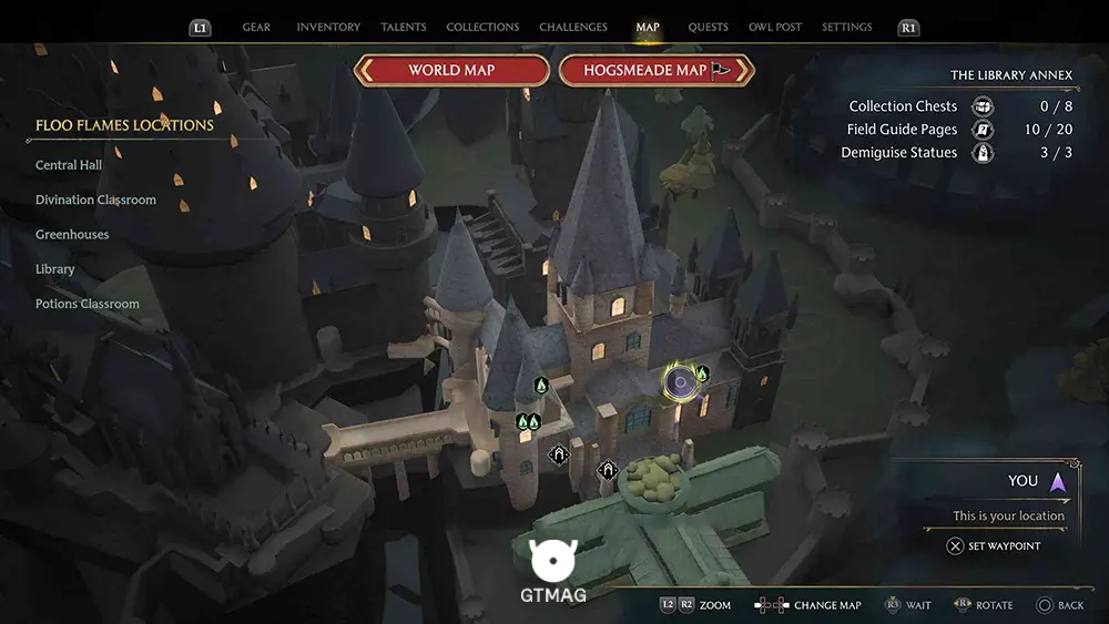 Hogwarts - The Library Annex - تمام مکانهای Field Guide Pages در Hogwarts Legacy