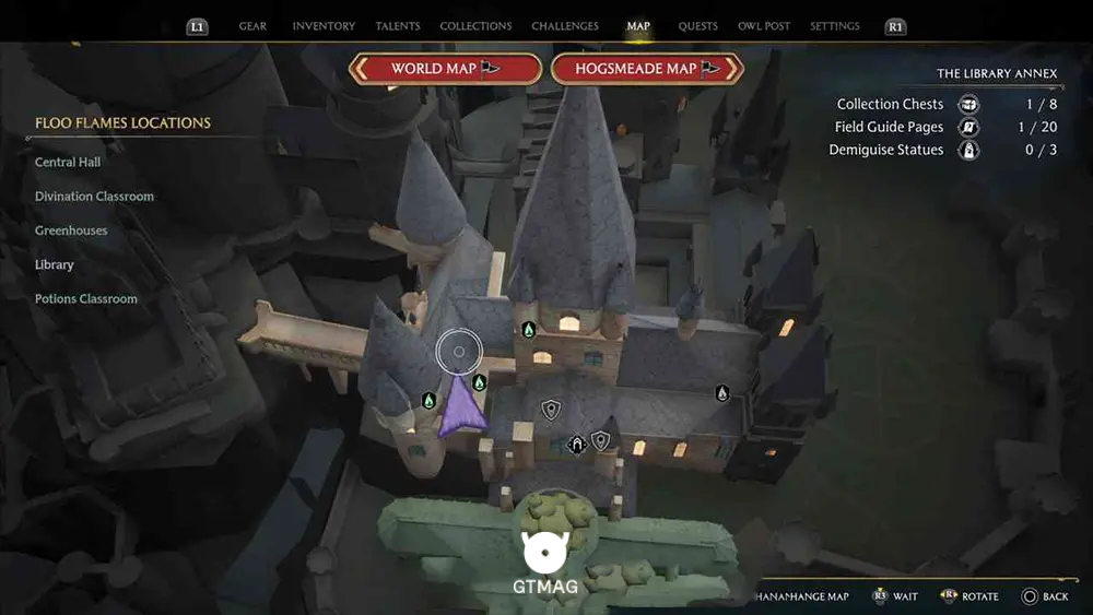 Hogwarts - The Library Annex - تمام مکانهای Field Guide Pages در Hogwarts Legacy