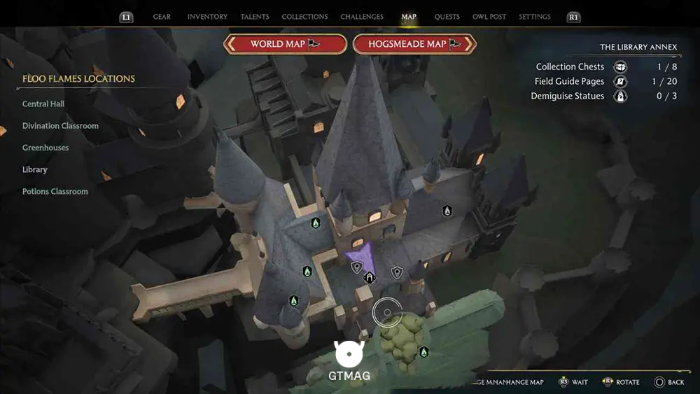 Hogwarts - The Library Annex - تمام مکانهای Field Guide Pages در Hogwarts Legacy