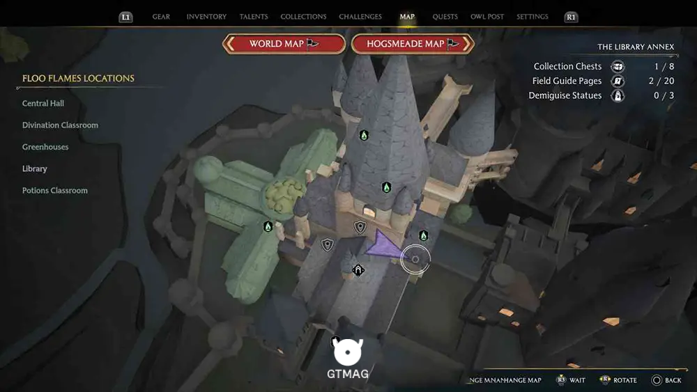 Hogwarts - The Library Annex - تمام مکانهای Field Guide Pages در Hogwarts Legacy
