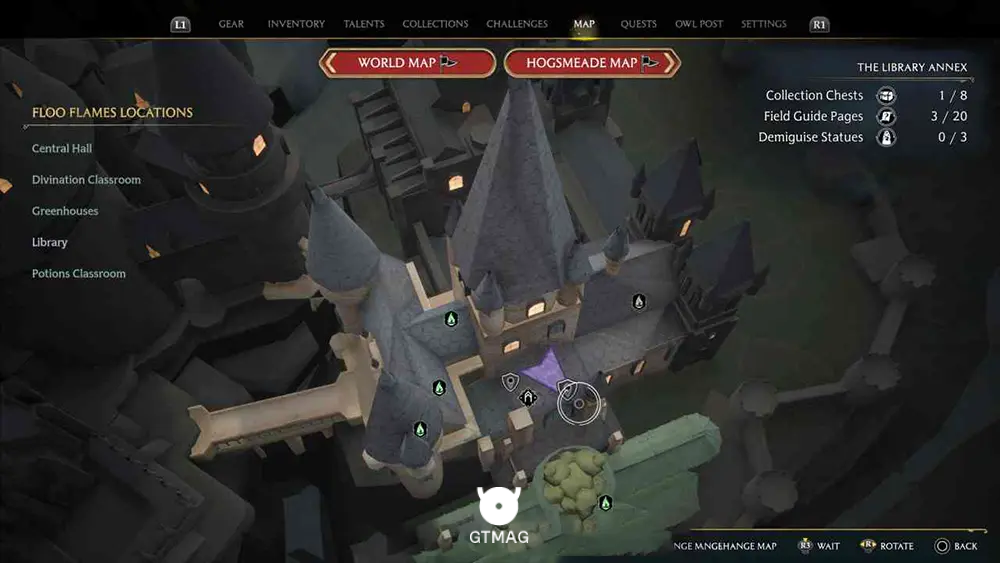 Hogwarts - The Library Annex - تمام مکانهای Field Guide Pages در Hogwarts Legacy