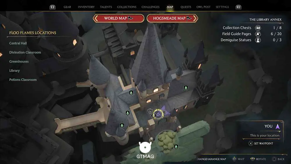 Hogwarts - The Library Annex - تمام مکانهای Field Guide Pages در Hogwarts Legacy