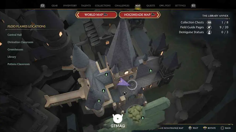 Hogwarts - The Library Annex - تمام مکانهای Field Guide Pages در Hogwarts Legacy