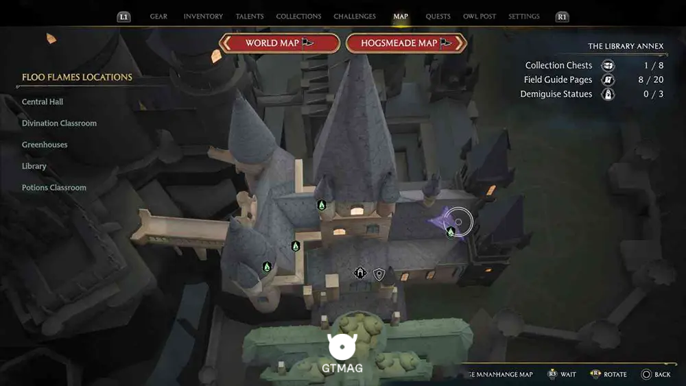 Hogwarts - The Library Annex - تمام مکانهای Field Guide Pages در Hogwarts Legacy