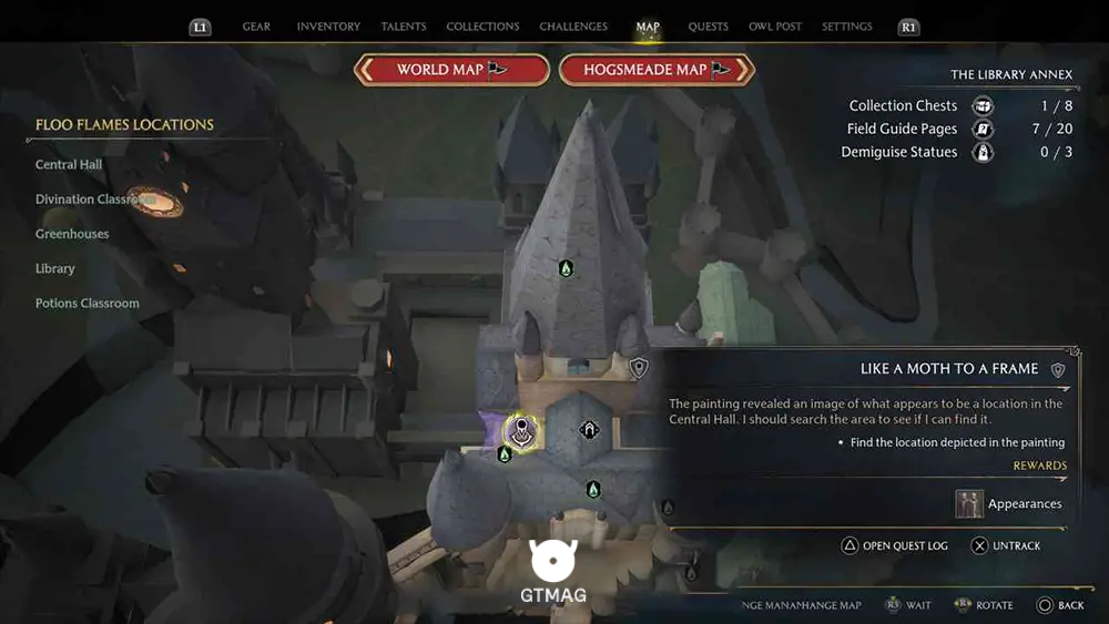 Hogwarts - The Library Annex - تمام مکانهای Field Guide Pages در Hogwarts Legacy