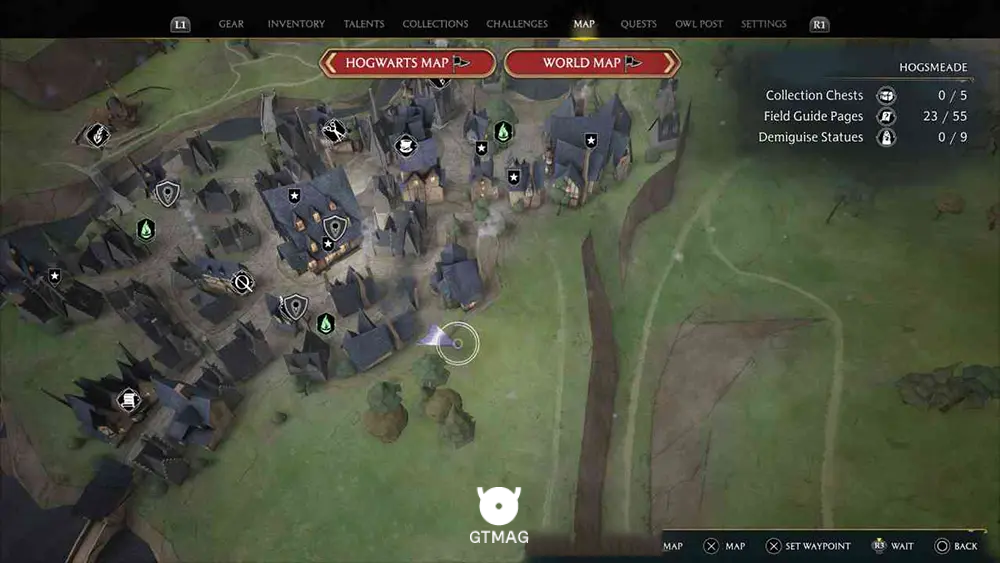 Hogsmeade - تمام مکانهای Field Guide Pages در Hogwarts Legacy