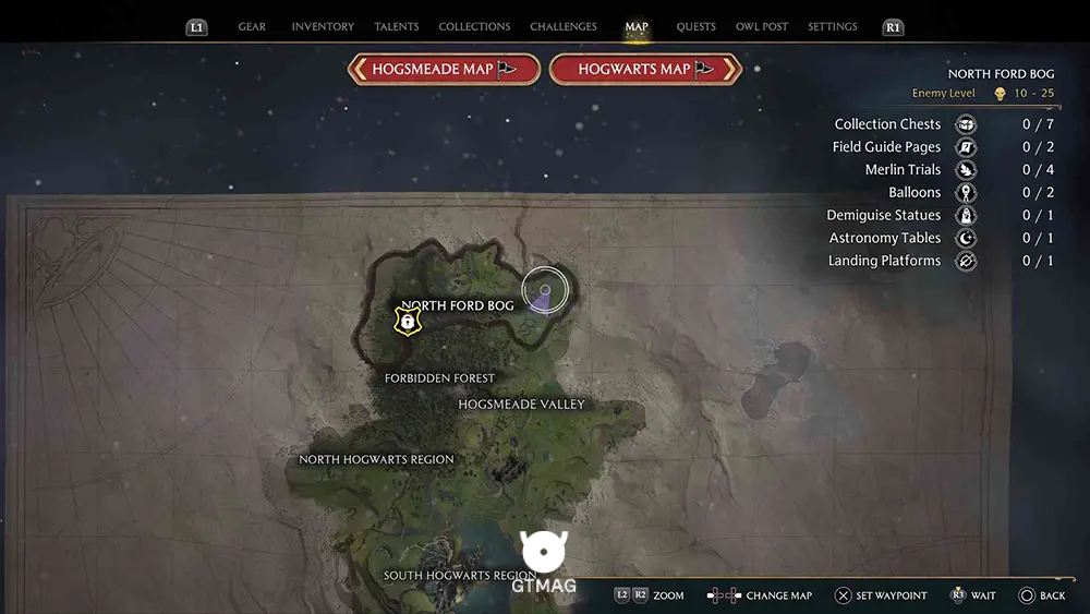 میدان نبرد NORTH FORD BOG - تمام مکان&zwnj;های Battle Arena در هاگوارتز لگسی - Hogwarts Legacy
