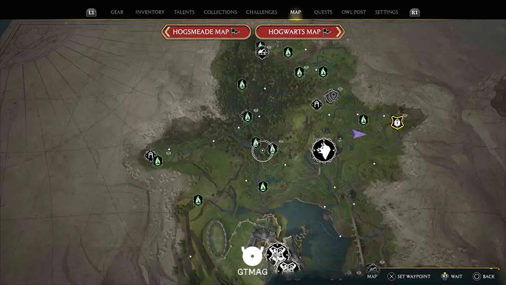 NORTH HOGWARTS REGION - تمام مکانهای جادوی باستانی -Ancient Magic Hotspot - در Hogwarts Legacy