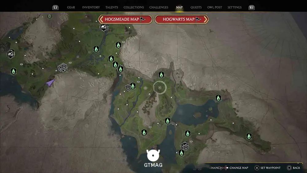 POIDSEAR COAST - تمام مکانهای جادوی باستانی -Ancient Magic Hotspot - در Hogwarts Legacy